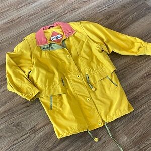White Tiger Vintage yellow windbreaker size XL